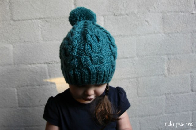 I heart cables with pom pom