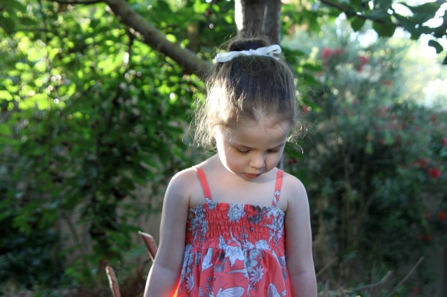 bodice shirred dress coral